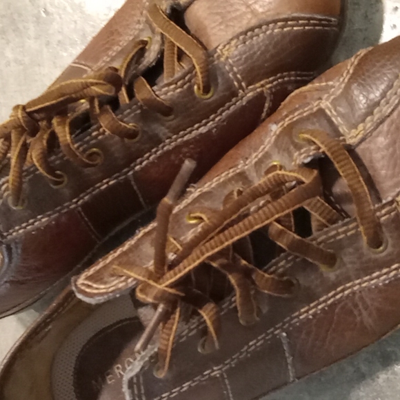 Merona 2 tone brown leather laceup shoes size 7 ladies - Picture 3 of 5